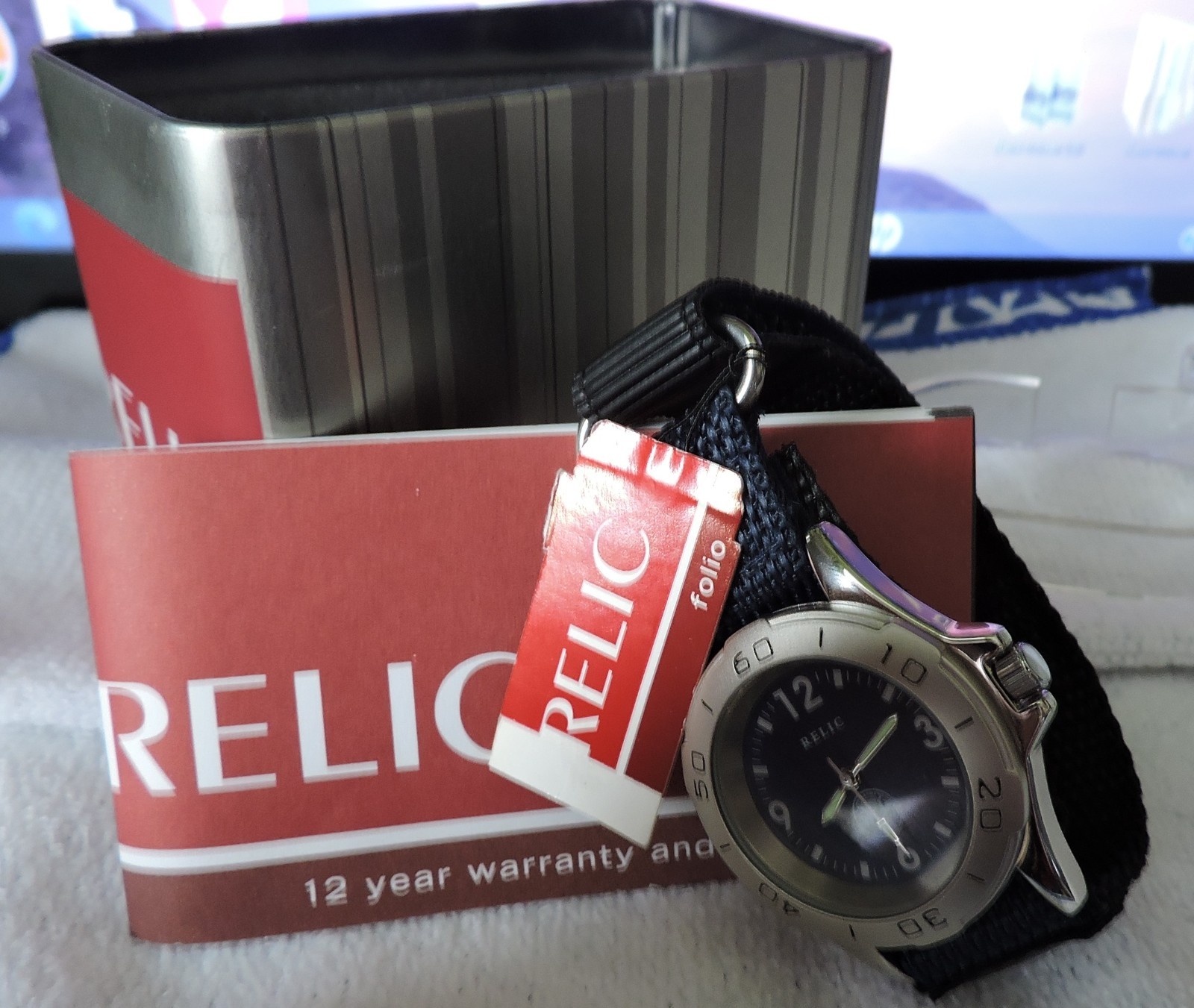 Limited Edition Fossil Relic Watch NOS Dept Homeland Security Working Cond