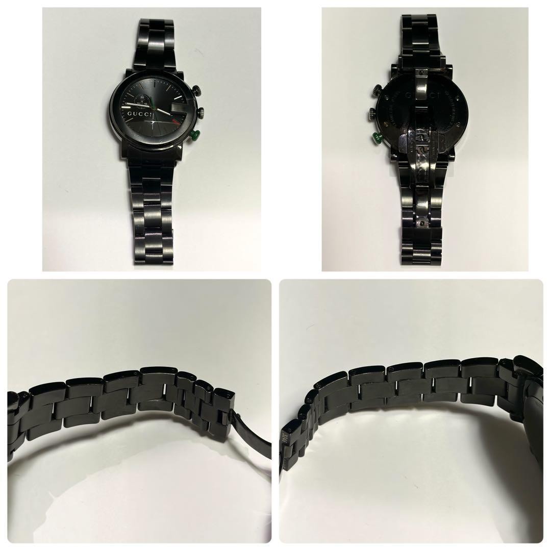 Gucci YA101331 Quartz Chronograph Black Shell Line 41.5mm Men’s Watch