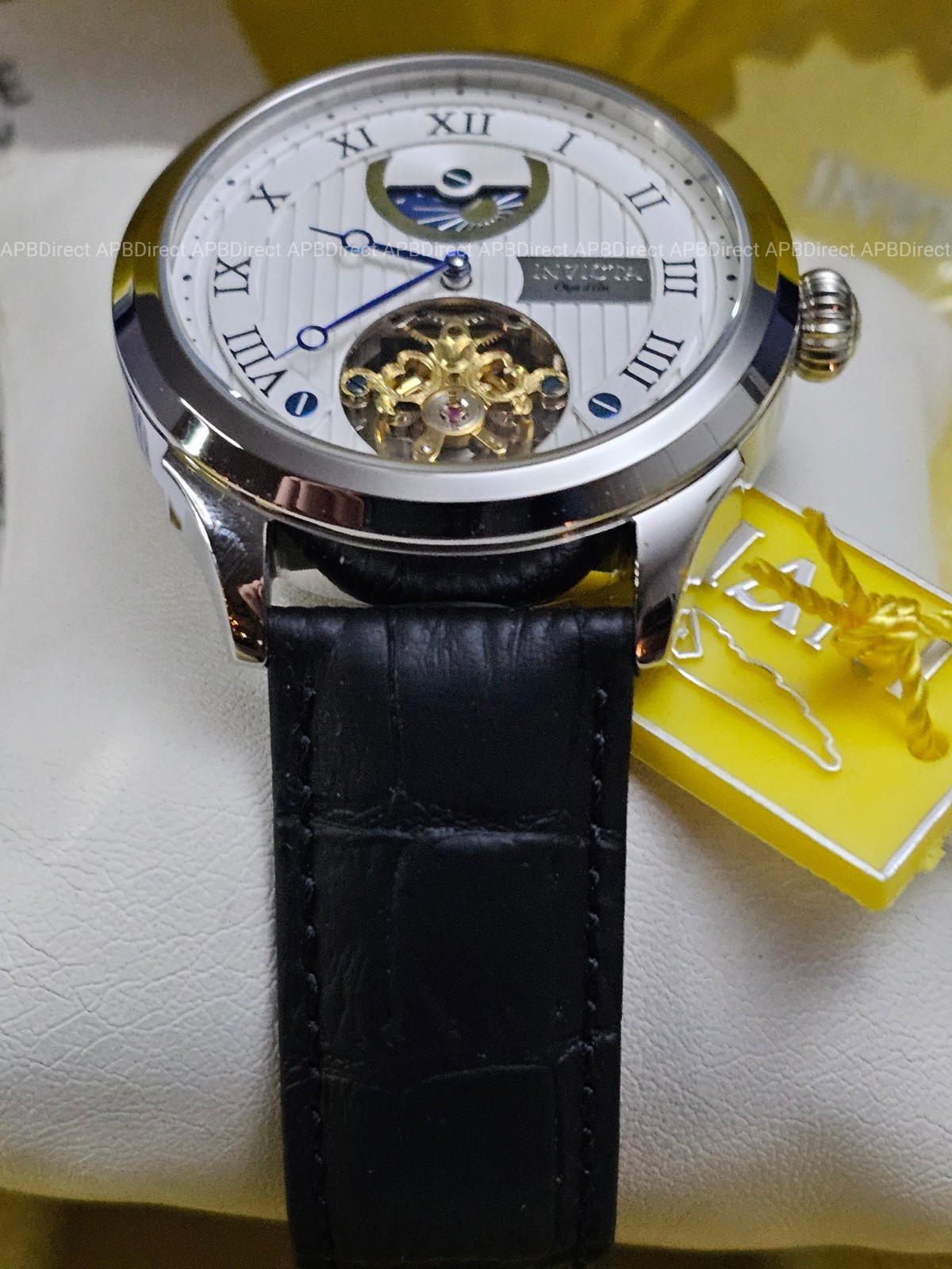 Invicta – Objet D Art – Open Heart – Automatic – Day / Night Leather mens Watch