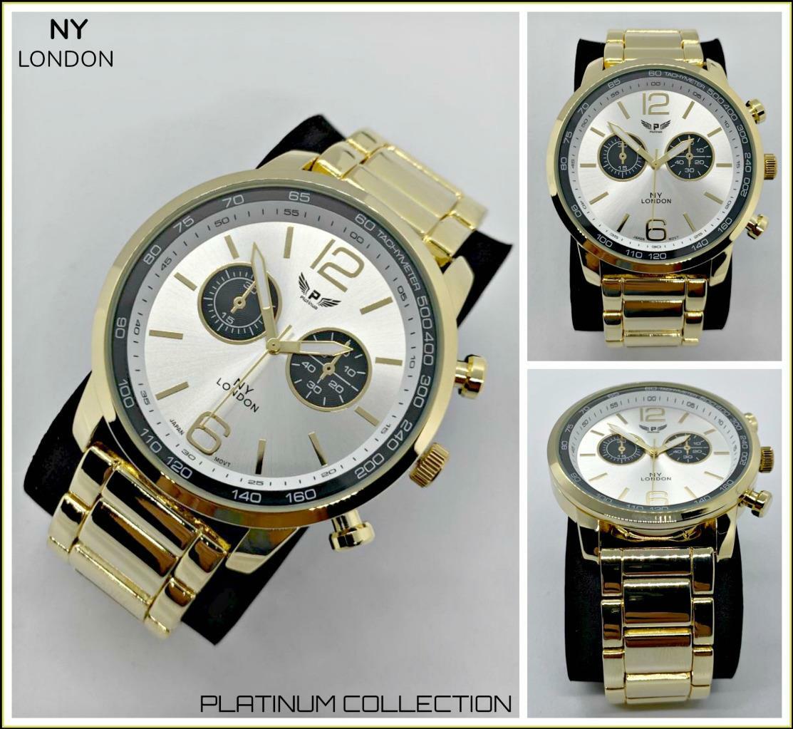 Men’s CLASSY ELEGANT DIVER Round Gold LUXURY Designer Fashion WRIST WATCH 48mm