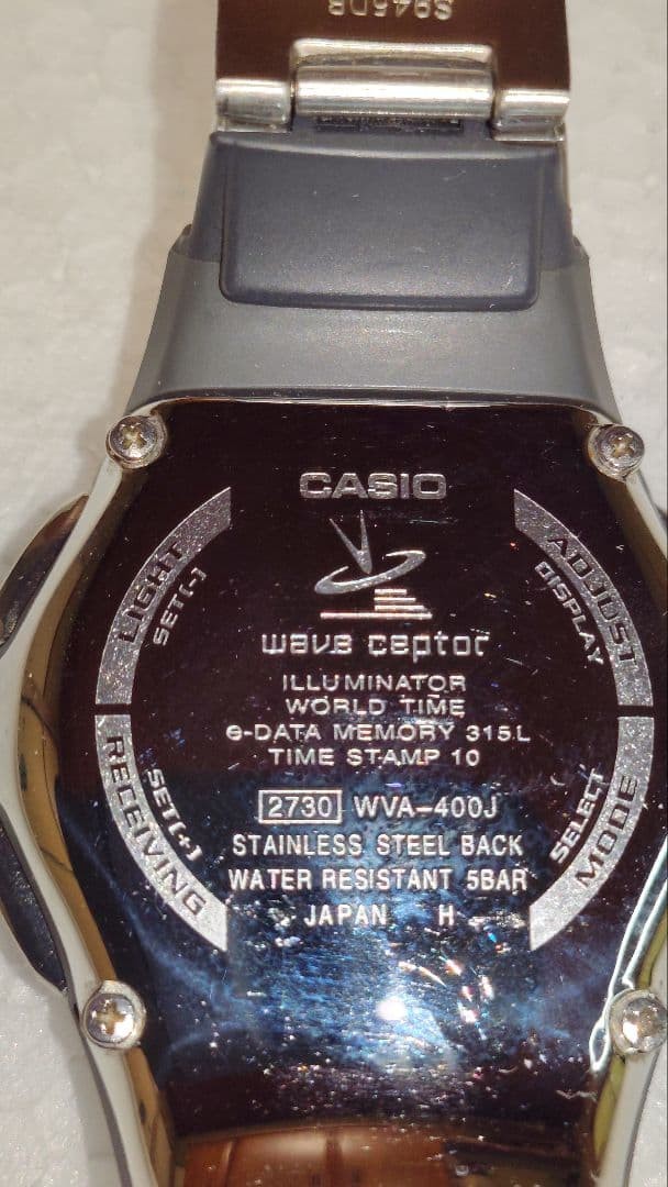 CASIO Waveceptor WVA-400J Analog Digital Watch 41mm Wrist 19.8cm From Japan