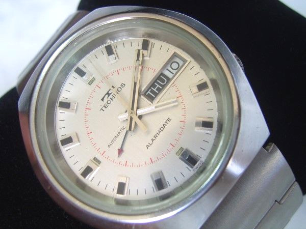 VINTAGE 70’S TECHNOS ALARMDATE AUTOMATIC CAL AS 5008 ORIGINAL BRACELET *6888