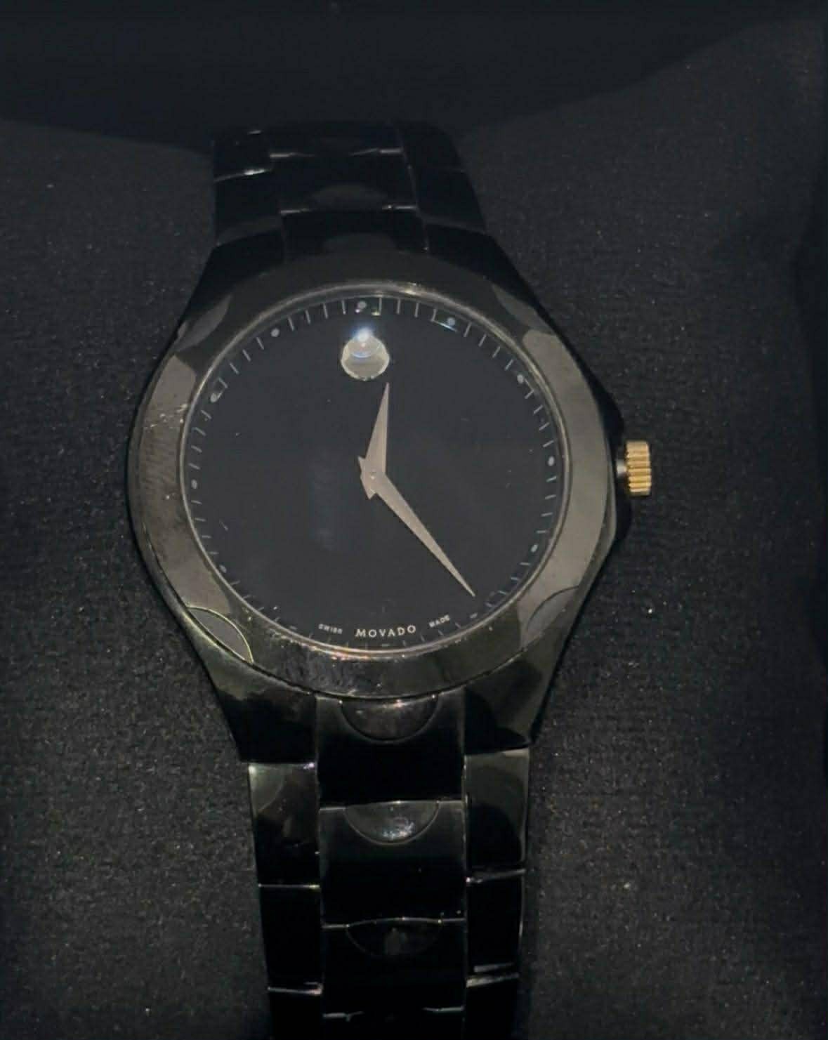 MOVADO LUNO SPORT Black PVD-Coated Stainless Steel Watch 84 G1 1853.A