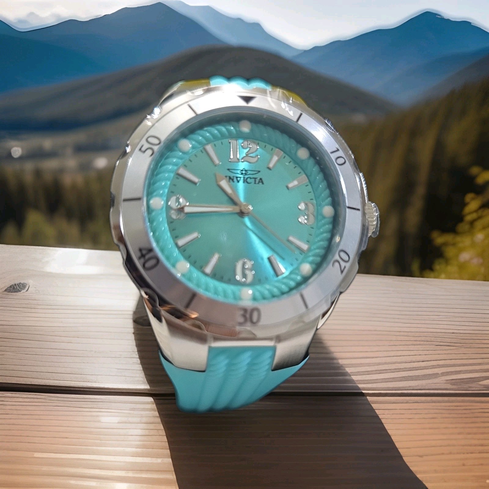 Invicta Angel Quartz Light Blue Dial Ladies Watch 24124