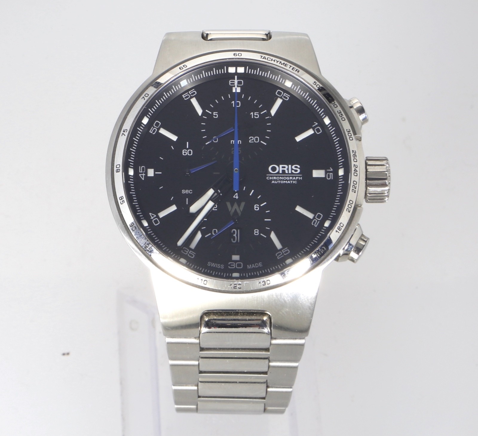 ORIS 44MM WILLIAMS 7717 AUTOMATIC CHRONOGRAPH BLACK & BLUE DIAL MENS SWISS WATCH