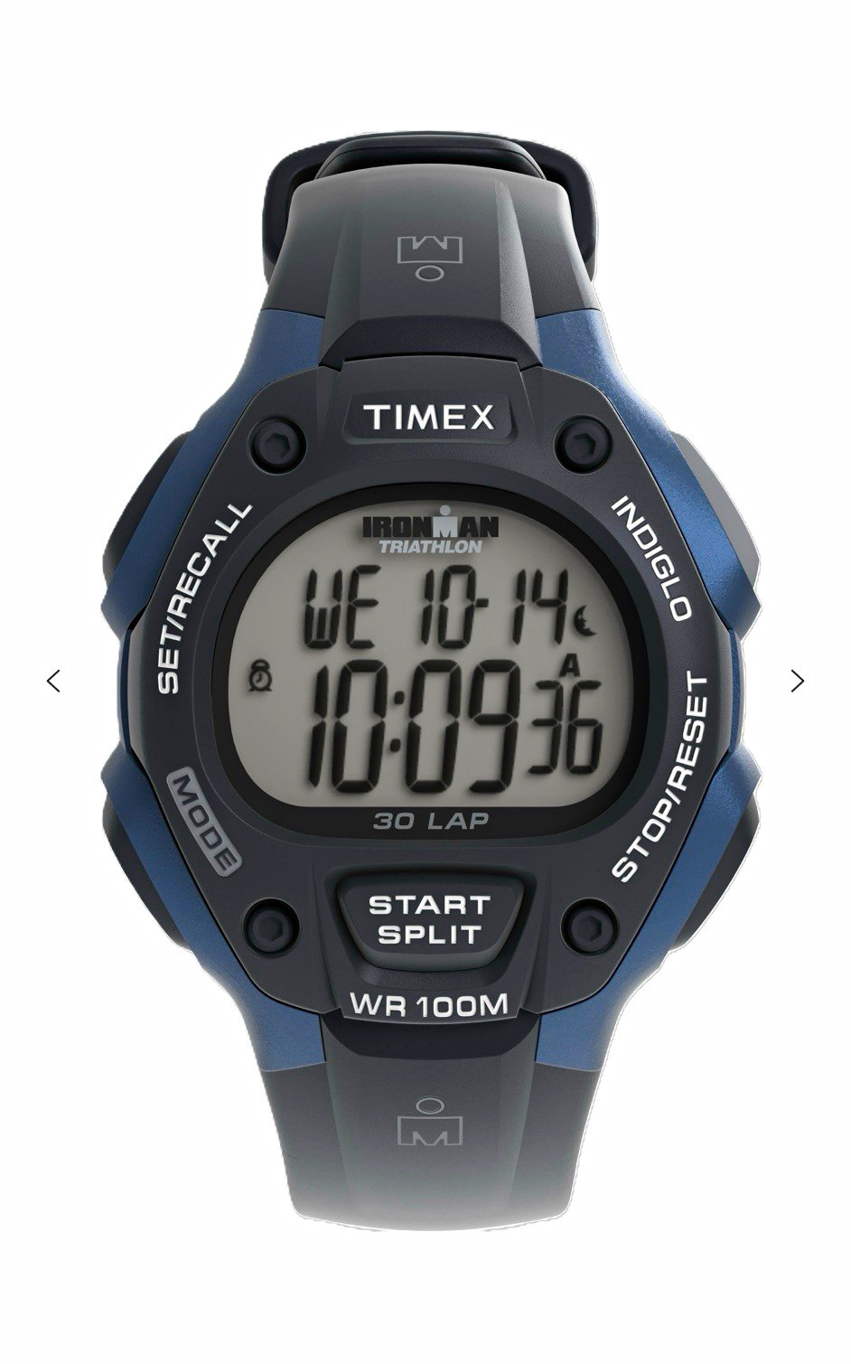 Timex Male 3.02″ Plastic 30-Lap Watch Blue (T5H591WX) 100m water resistant