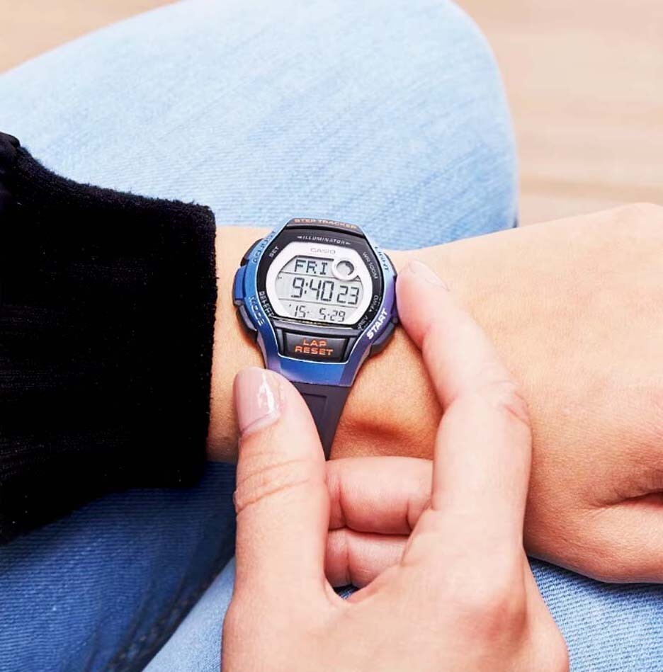 Casio Men’s Solar-Powered Digital Watch with Blue Band – WS-2000H-2AVCF