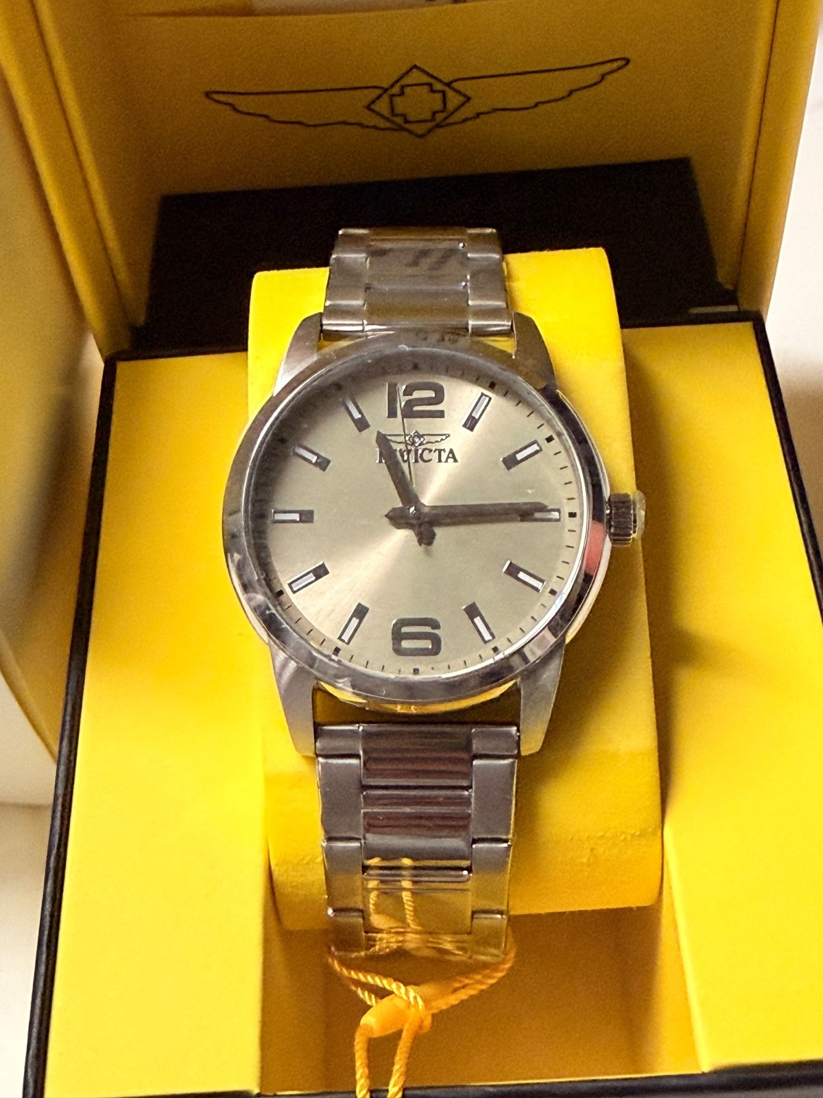 Invicta Men’s Watch Celestial Ivory Dial Silver Stainless Steel Bracelet 48492
