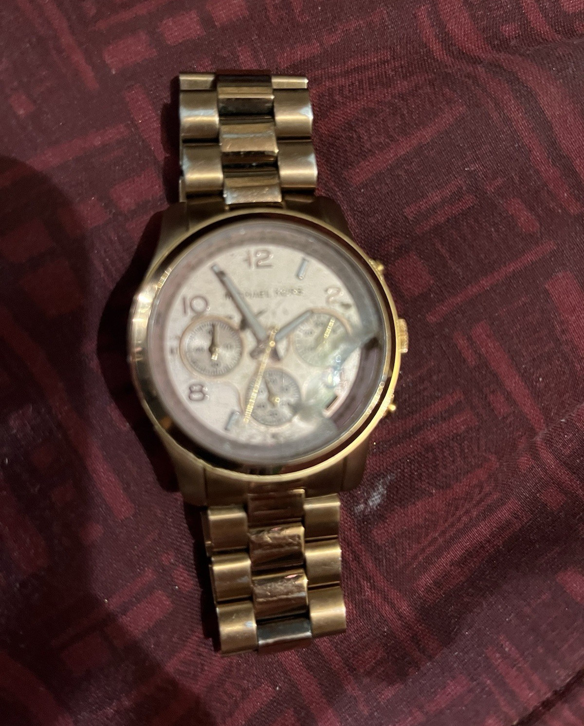 Michael Kors Parker Quartz Chronograph Gold Tone 39mm Stainless Bracelet 10ATM