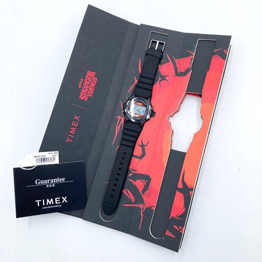 Timex Atlantis x Stranger Things Watch Limited Resin Strap Black TW2V51000 Boxed