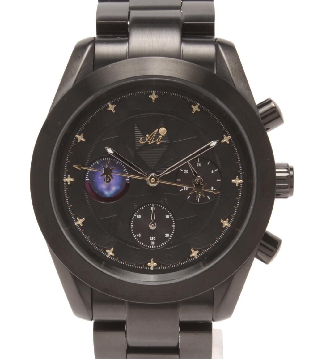 Excellent condition wristwatch Oshi no Ko Ai quartz black for ladies and men