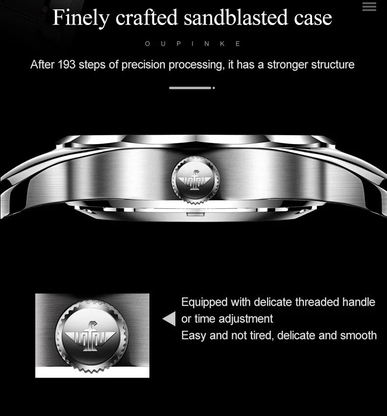 Automatic Mechanical Watch Men’s Waterproof Luxury Men Leather Strap