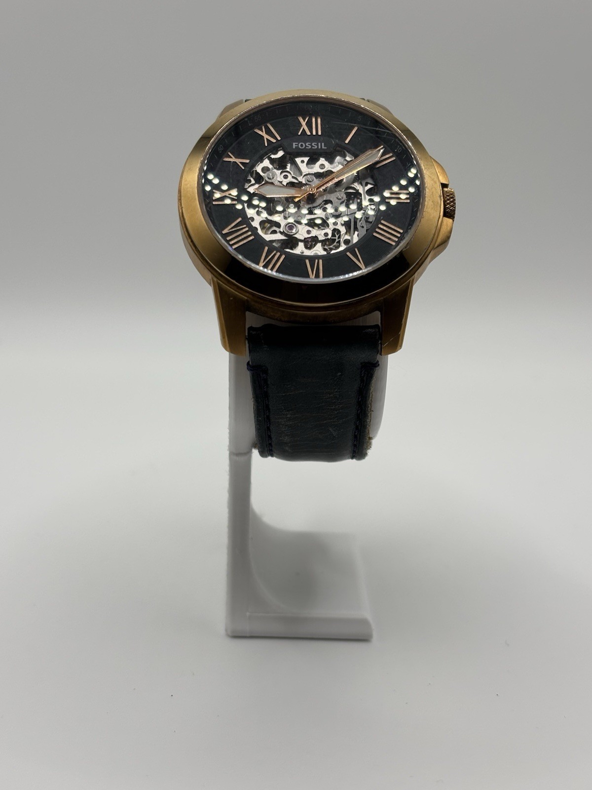 FOSSIL Grant Automatic Skeleton Watch ME3102 Mens 44mm Leather wrist 20cm