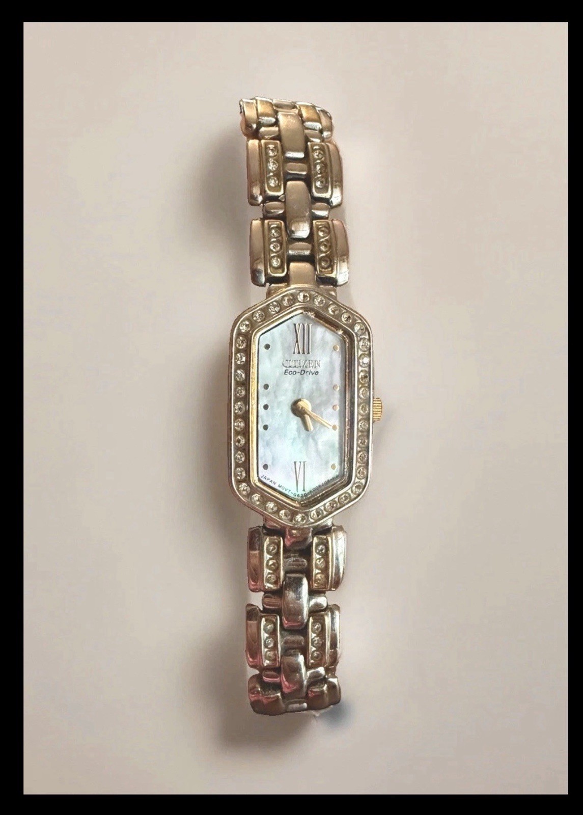 Citizen Eco-Drive Solar Womens Watch 23mm Two Tone Bracelet MOP Dial