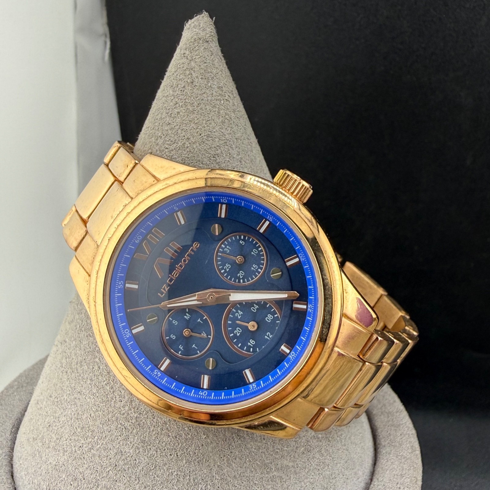 Vintage Men’s Liz Claiborne Watch Gold Tone NONWORKING