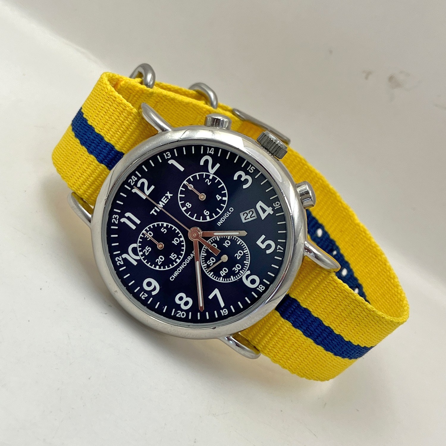 Timex Weekender Indiglo Chronograph Date Watch TW2P62300 35mm Mens