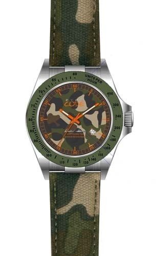 Mens Watch EVEN CODE Milano Leather Fabric 10 models Camouflage Military DD