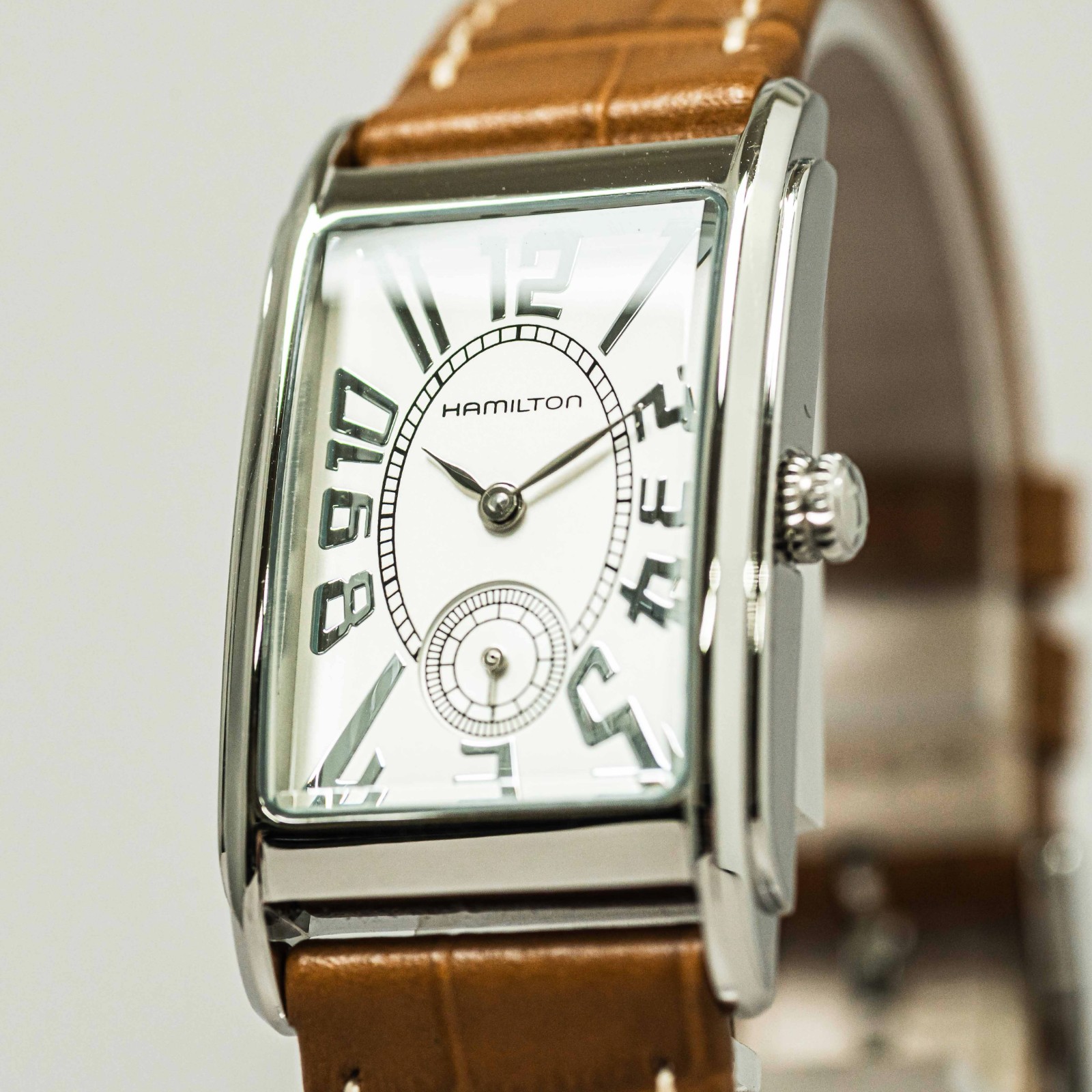 Full Set *MINT* HAMILTON Ardmore H114110 Quartz Small Second Tank 23mm Men Watch