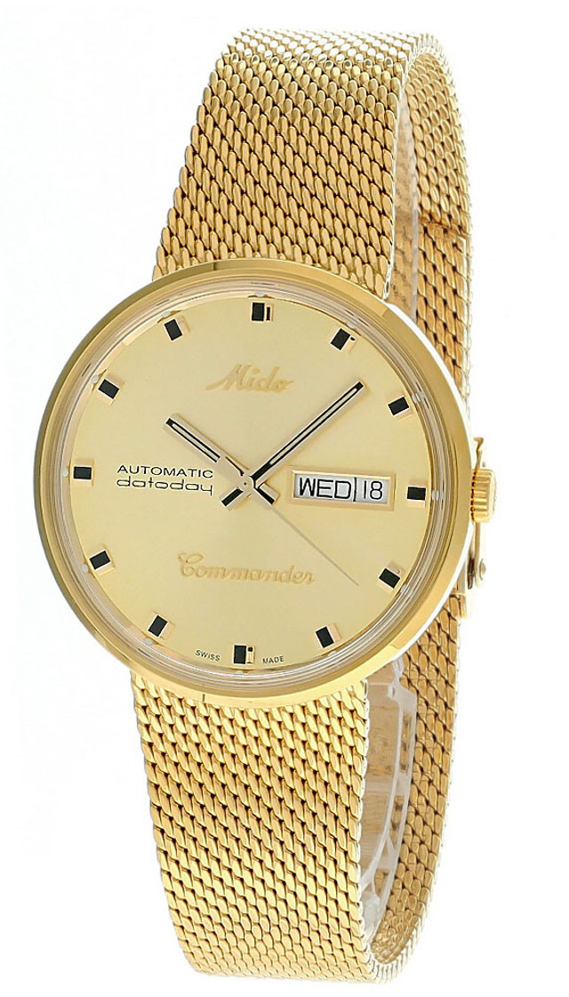 MIDO Commander 1959 37MM Yellow Gold Dial Men’s Watch M8429.3.22.13