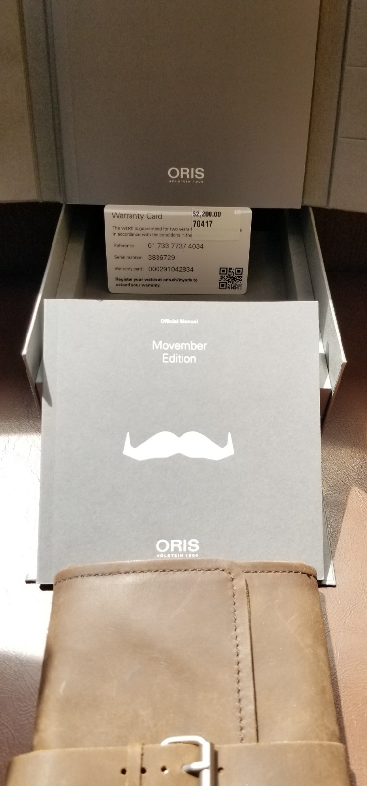 Oris ChronOris 2019 Movember, Complete Pkg, Plus Bracelet! “YANKEES” EDITION!