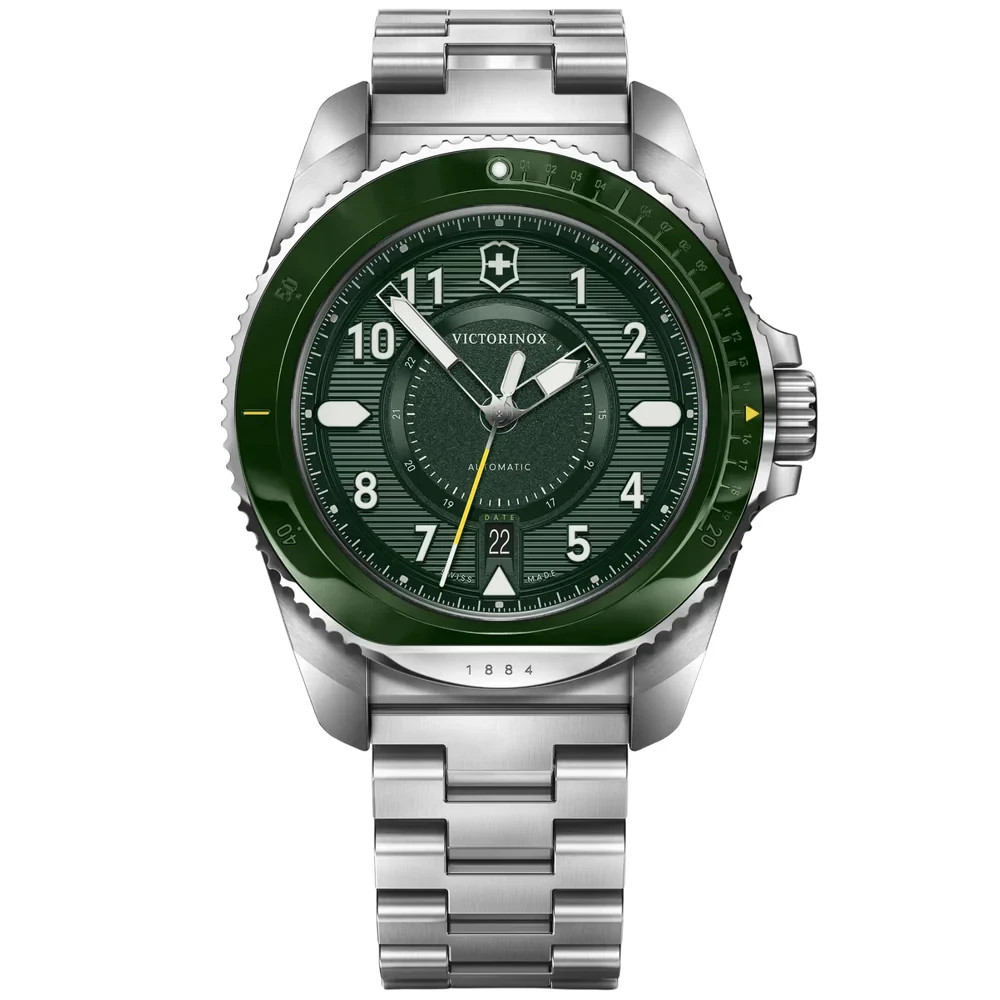 Victorinox Journey 1884 Men’s Automatic Watch 242015 Green Dial Steel 43mm 200M