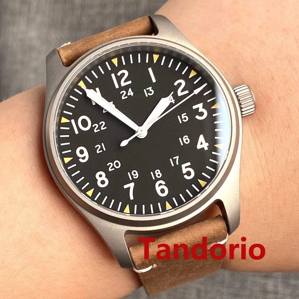 Tandorio 39mm Titanium Auto Mechanical Diving Men’s Watch For NH35/Miyota 8215