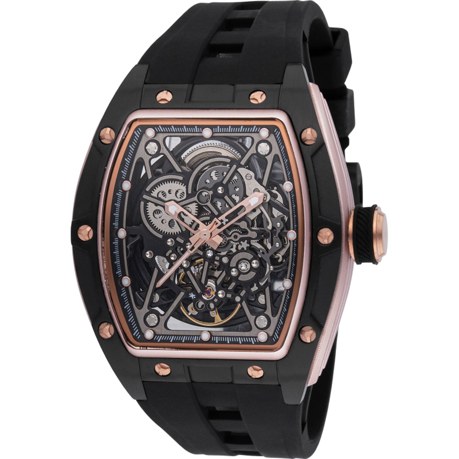 Invicta Men’s Watch S1 Rally Automatic Skeleton Dial Black Silicone Strap 49016