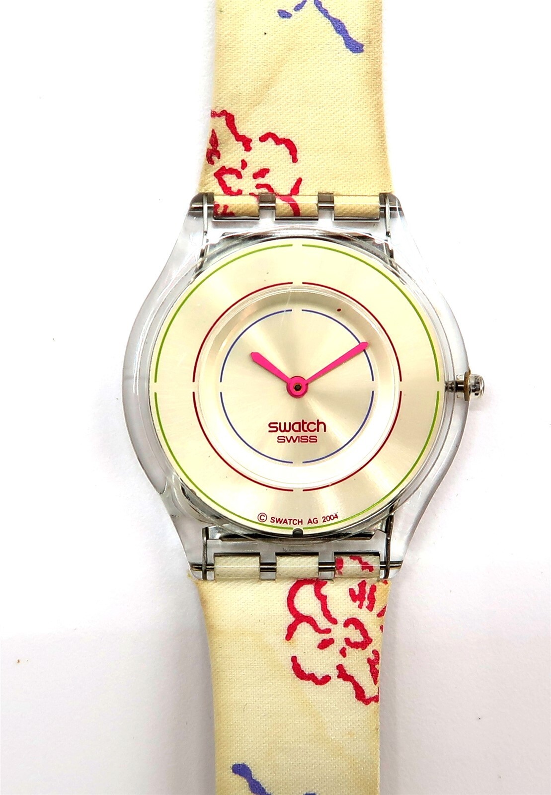 Swatch Skin Watch Ladies SPRING GARDEN SFK224 w/ Case & Papers 2004 NEW BATTERY