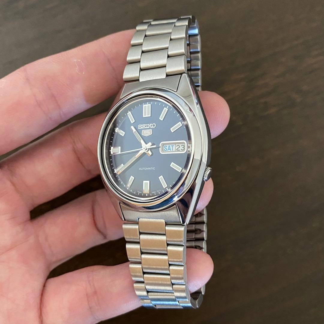 SEIKO 5 Automatic 7S26 0480 Navy Dial See through back From Japan