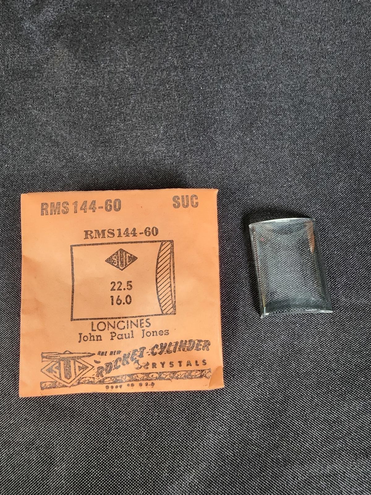 Longines 22.5 x 16.0 SUC Watch Crystal Vintage Rocket Cylinder Replacement