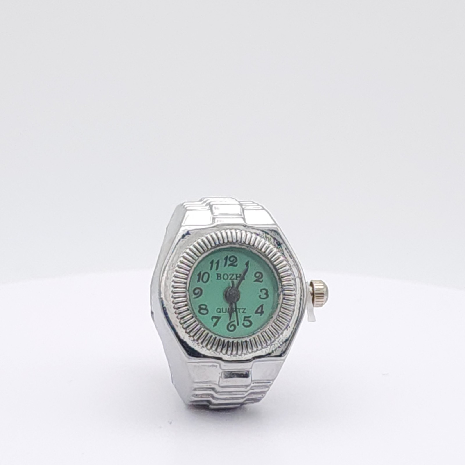 Adjustable Finger Ring Watch Quartz Analog Unisex Ring Watch Multiple Colors