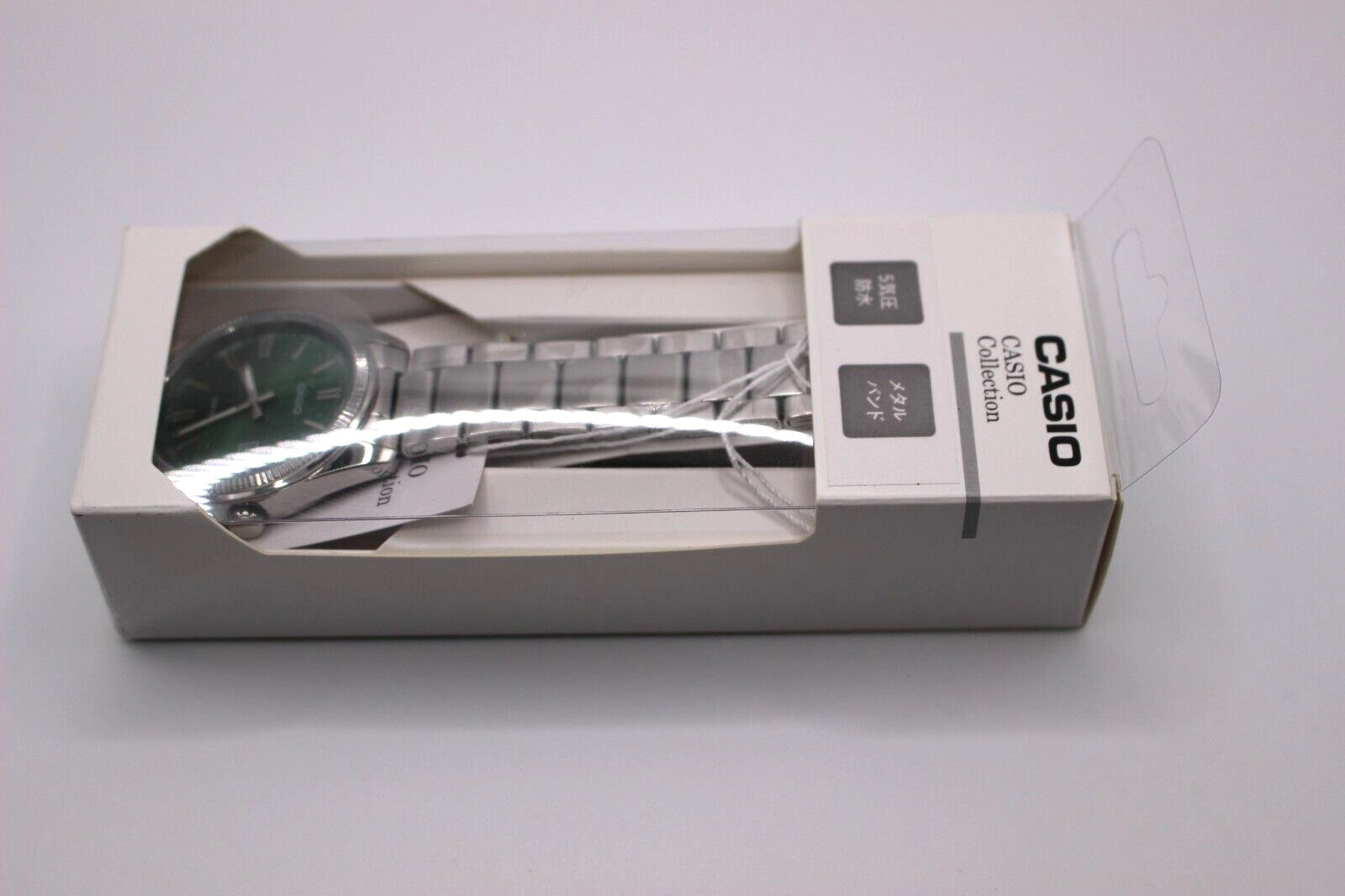 CASIO Collection MTP-1302D-3AJF Green x Silver Mens Watch Dark Dial Analog Gift
