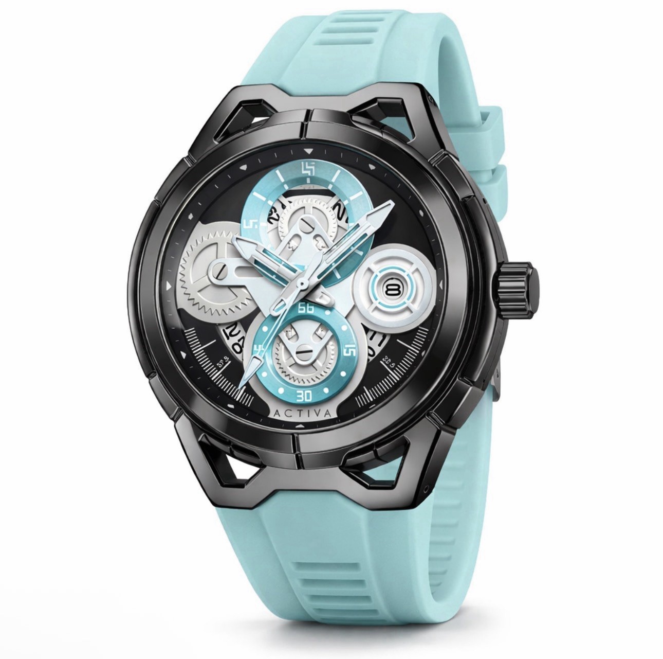 Activa Drift X Invicta Men’s Watch 44mm Skeleton Dial Light Blue ACW9349-005