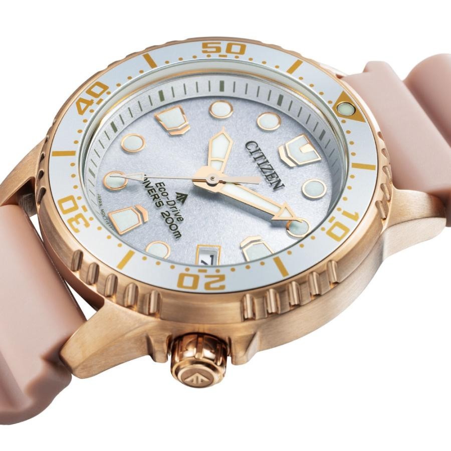 CITIZEN EO2023-00A Promaster Eco-Drive Rose Gold Pink 200m Midsize Diver Watch