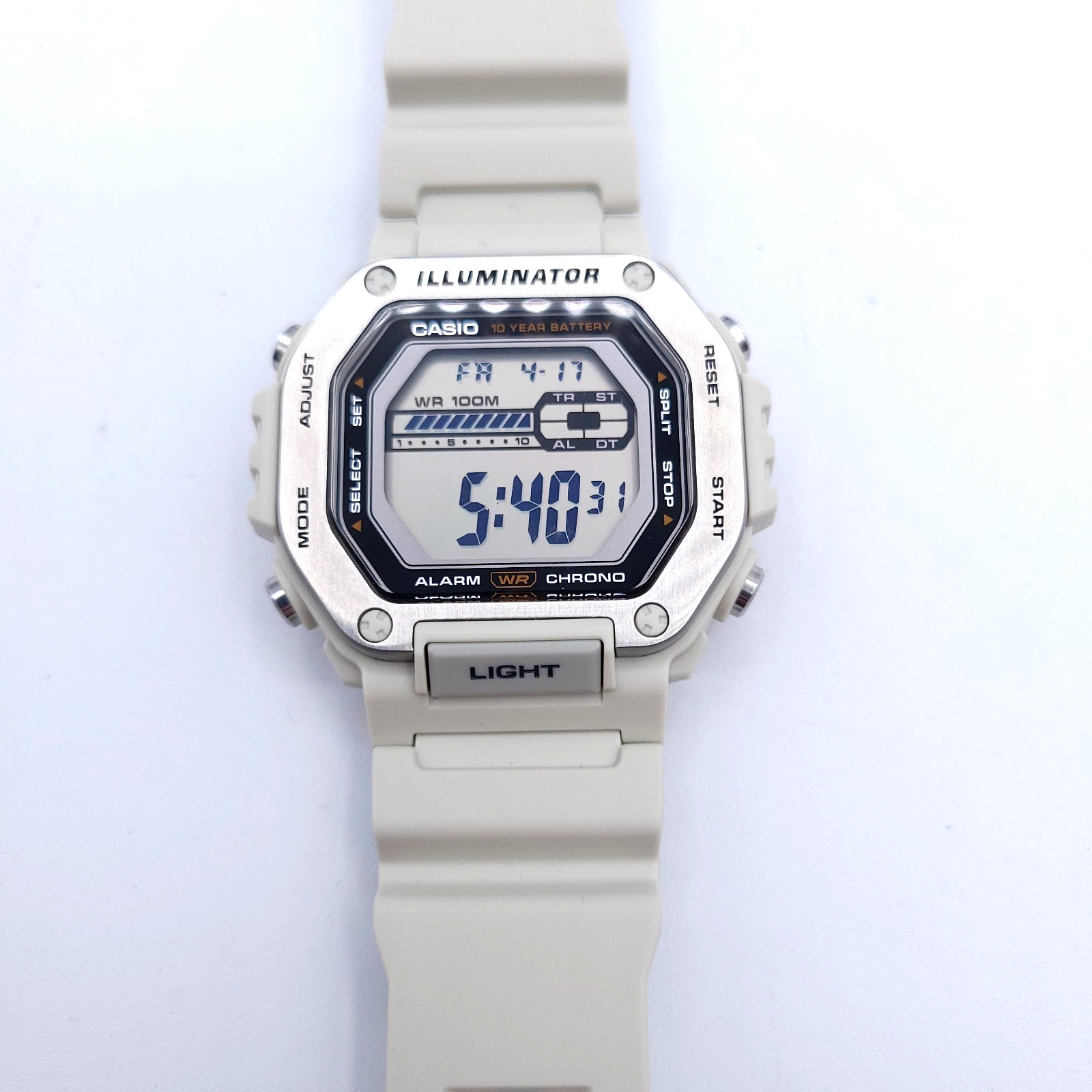 Casio Illuminator MWD110H-8AV Beige 5 Alarms 10 Year Battery Chrono Rugged