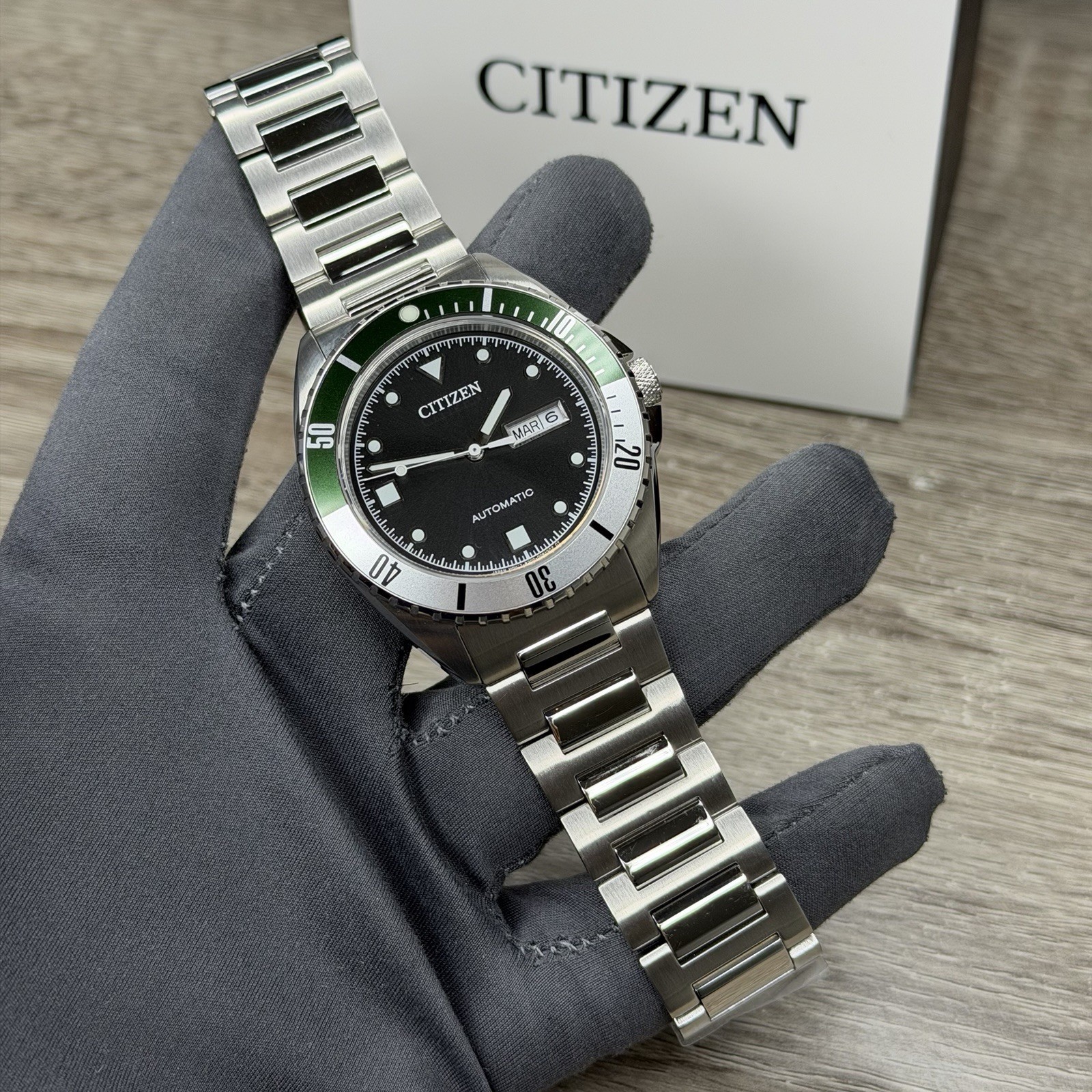 NEW✅AUTOMATIC✅ Citizen Day Date Black Dial Steel Men’s Watch NH7531-50E $675