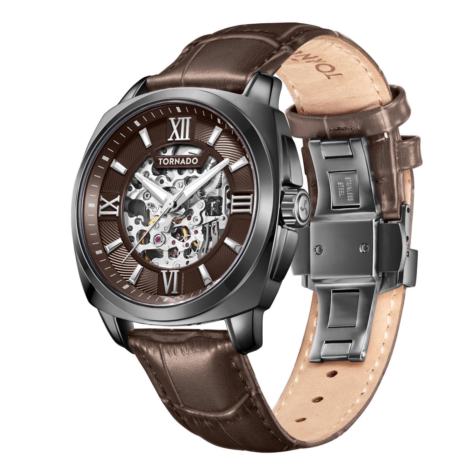 Tornado Autonova Men’s Automatic Watch | Brown Dial, 42mm, 100 m (10 ATM)