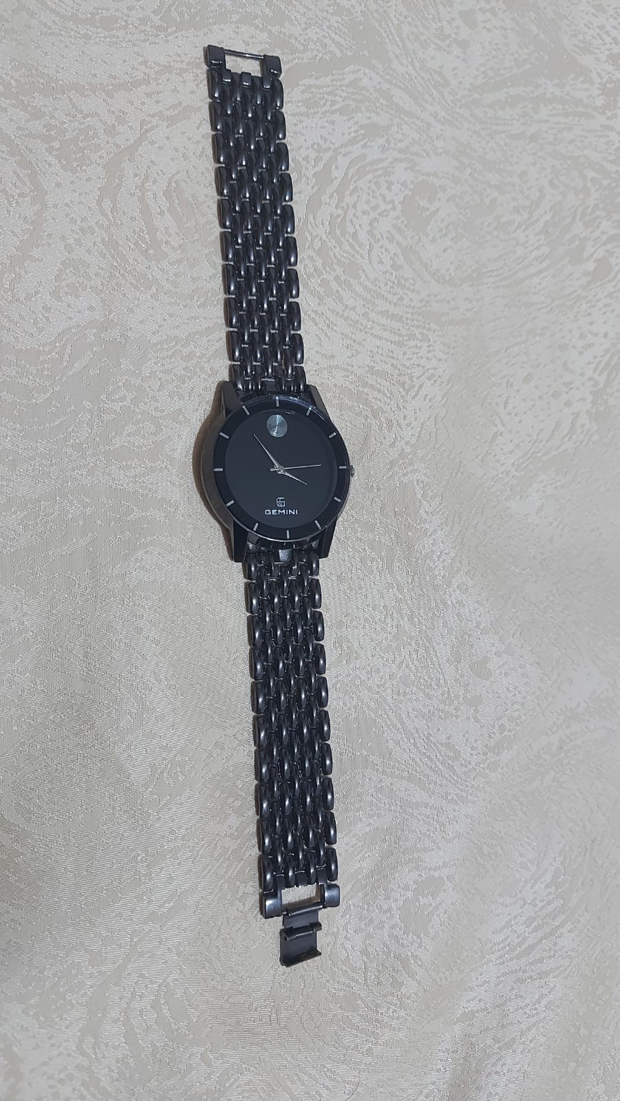 GEMINI Men’s Black Analog Wrist Watch Metal Bracelet Minimalist Quartz Classic