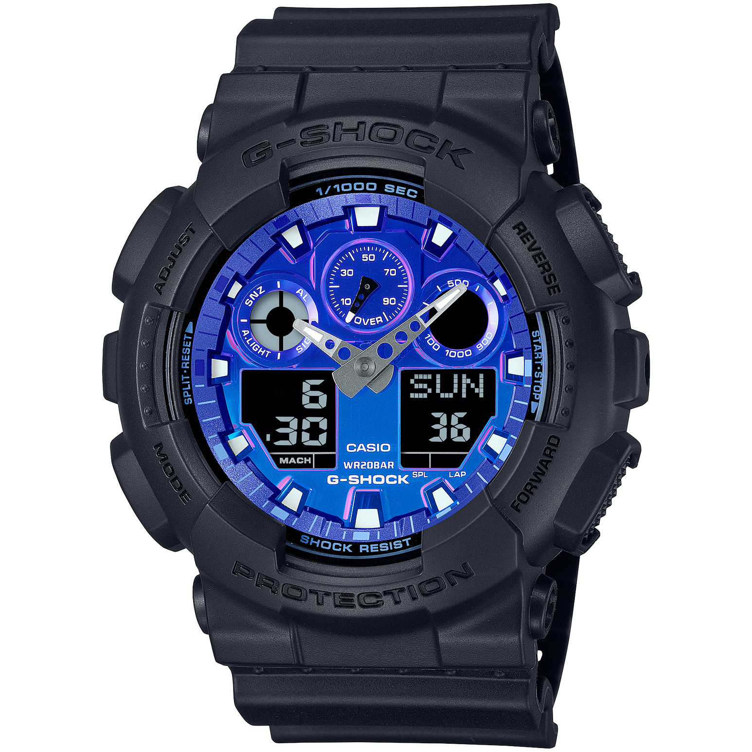 CASIO G-SHOCK GA-100FL-1AJF Flame inside Analog Digital Watch Big Case 51.2mm