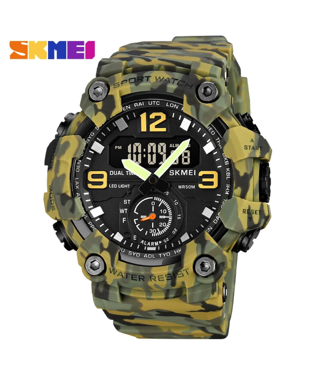 Men Large OVERSIZED Waterproof Digital Sports Military Tactical WRIST WATCH 54mm