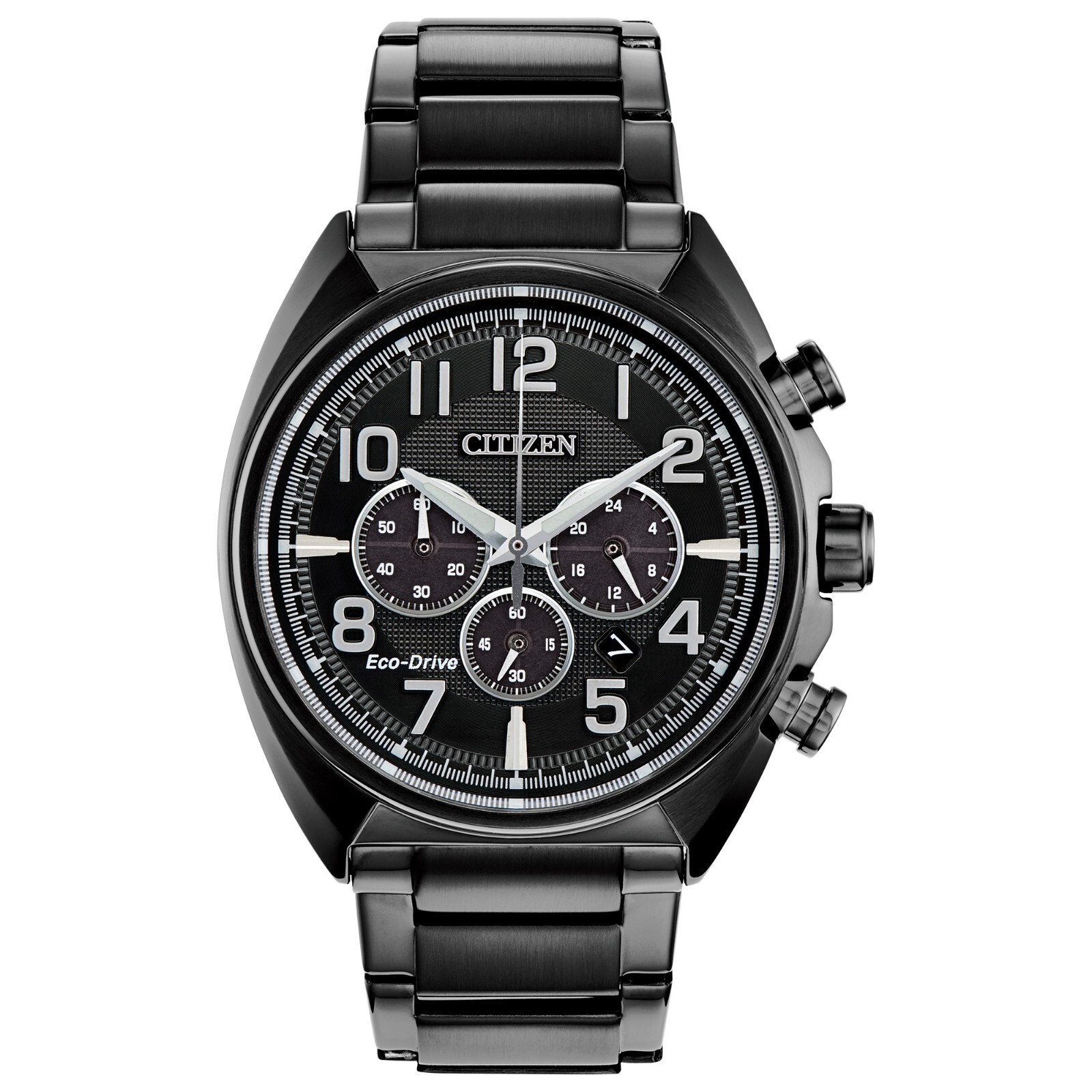 Citizen Men ‘s Sport Casual Chronograph Eco-Drive Black Watch 43 MM CA4285-68E