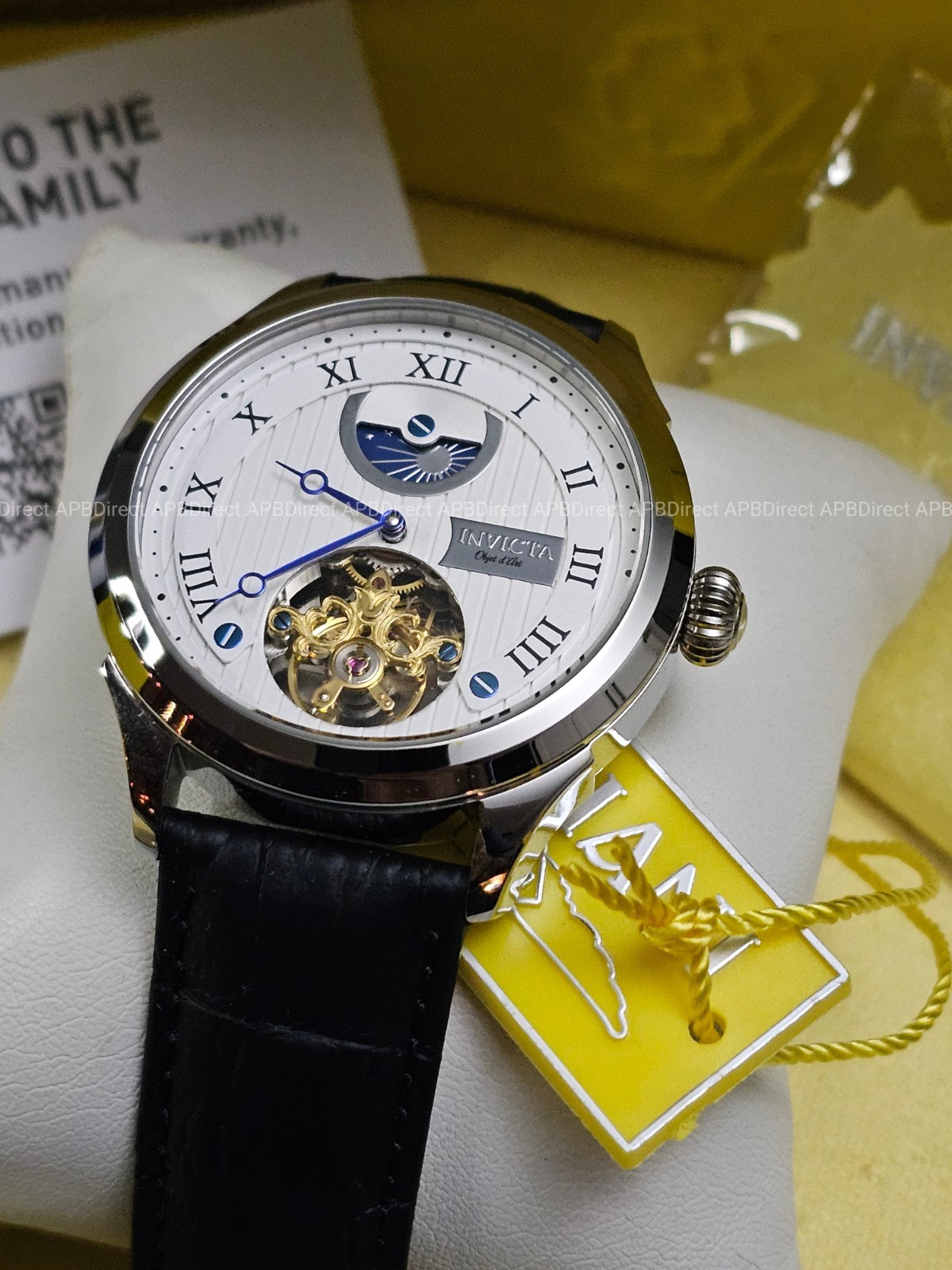 Invicta – Objet D Art – Open Heart – Automatic – Day / Night Leather mens Watch