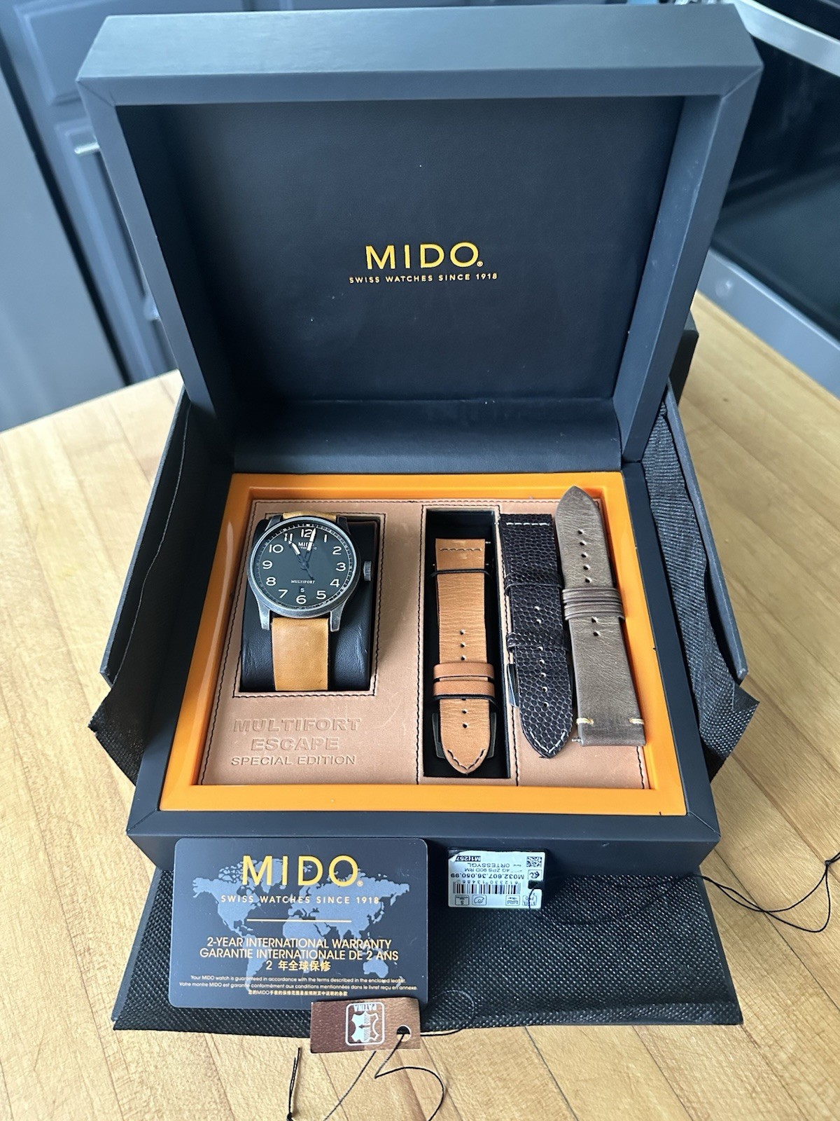 Mido Multifort Escape Horween Edition Full Set Limited & Xtra Leather Straps