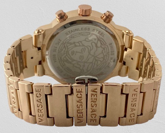 Beautiful Versace Greca Chronograph-Date Black Dial Quartz Men’s Wristwatch