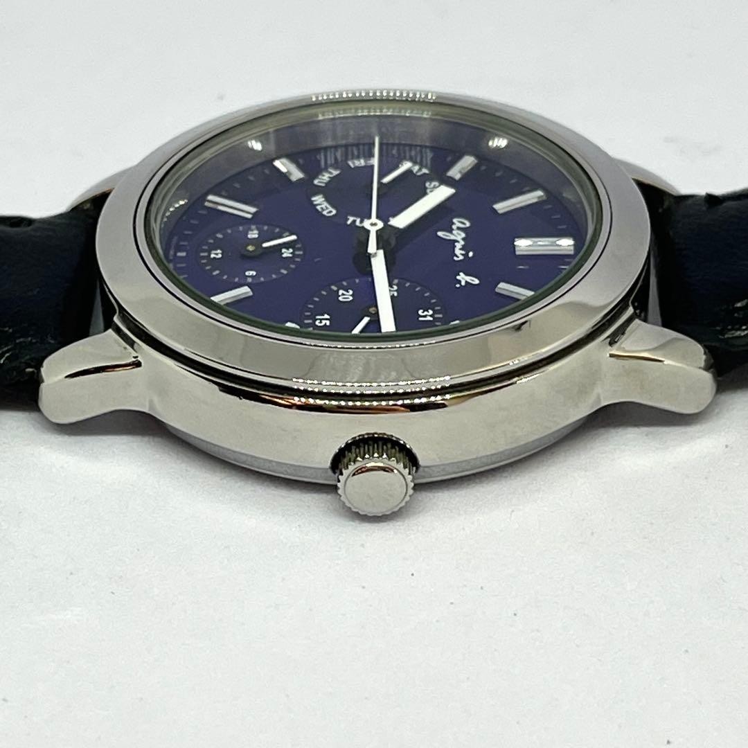 Agnes b. Blue Dial Day Date Watch—Working