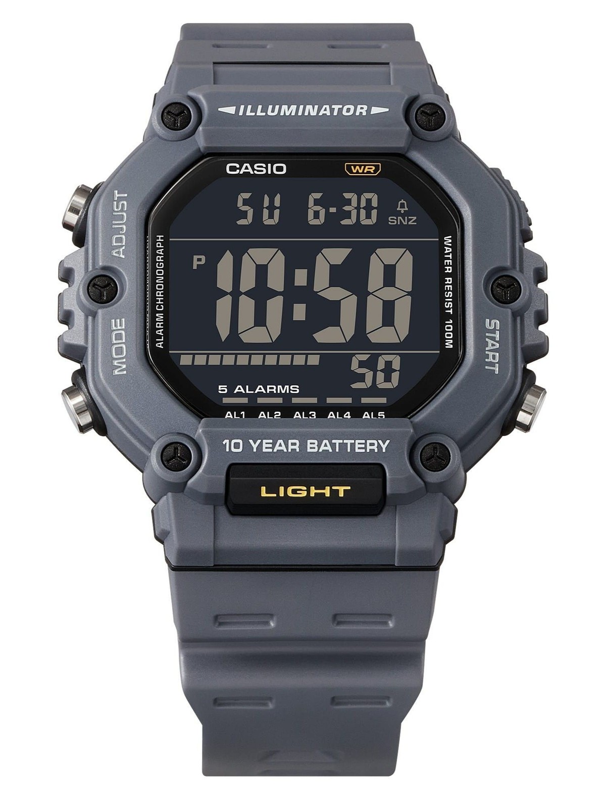 Casio Digital Resin Strap Quartz Black Dial AE-1600H-8BV 100M Men’s Watch