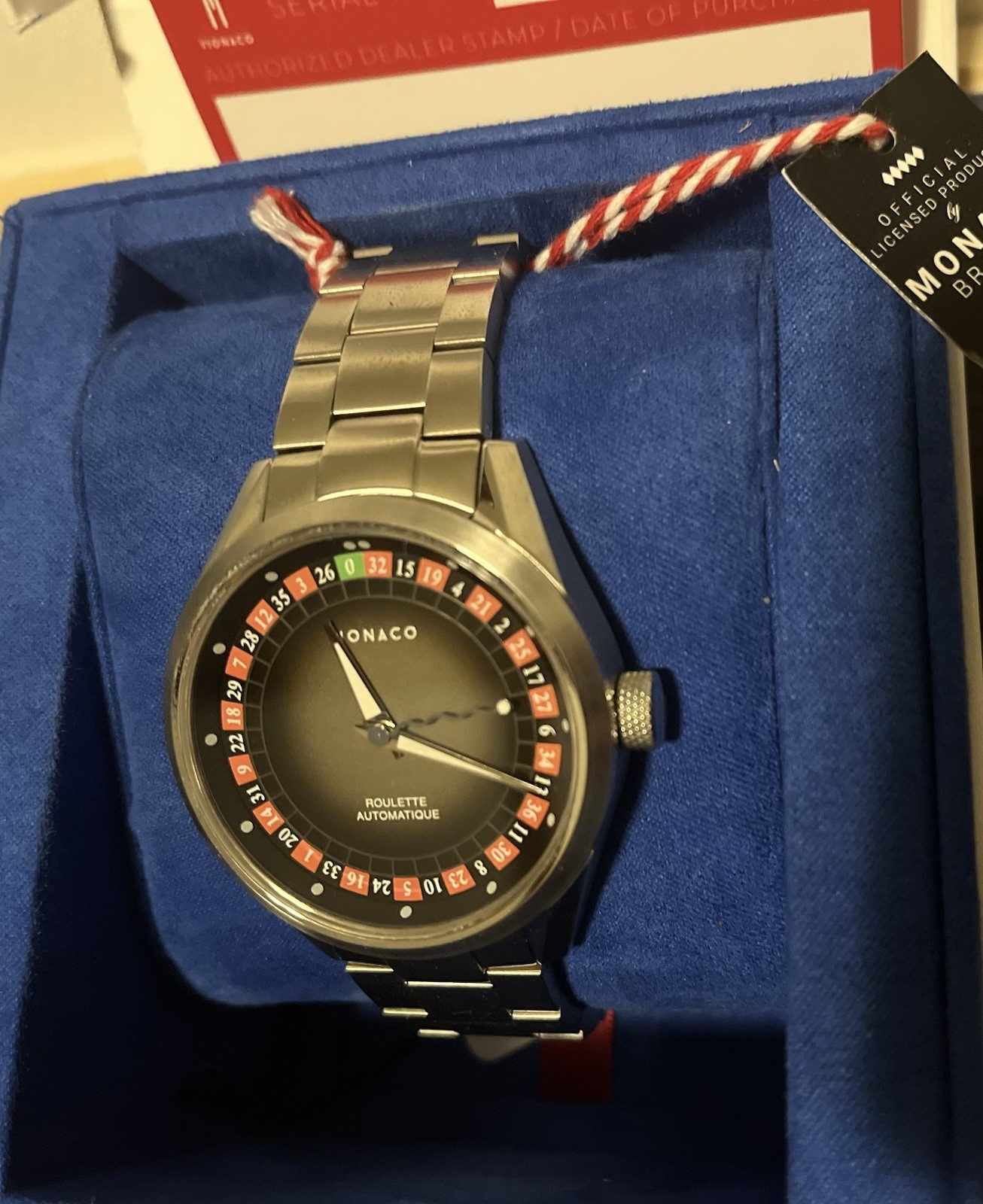 Monaco Roulette Automatique Automatic Men’s Stainless Steel Black Dial Watch