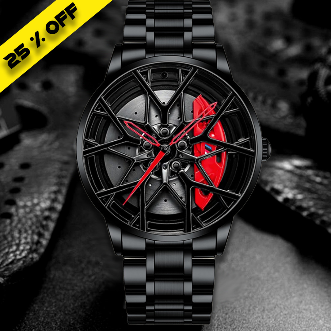 Watch Stainless Steel Men’s Wheel Watch BMW M8 Quartz Waterproof Classic