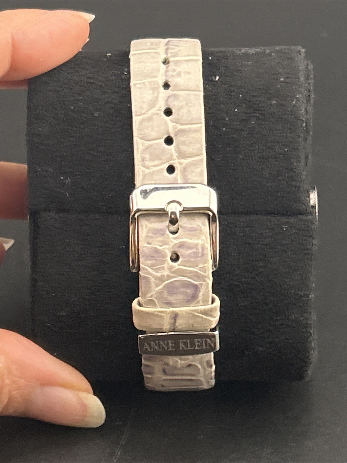 Anne Klein Diamond Accent Multi-Function Purple Watch