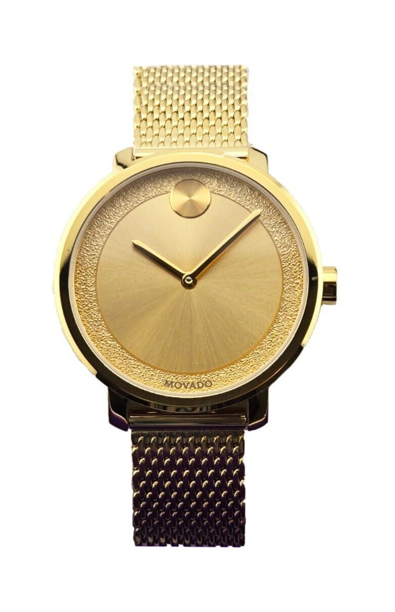 Movado Bold Gold Dial Stainless Steel Women’s Watch – 3600580